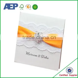 Customized Cheap Wholesale Lovely Wedding Invitation Card thumbnail-1