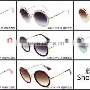 ADE WU Reminiscent Wholesale Metal Temple Sunglass Round SMU 12NS thumbnail-2