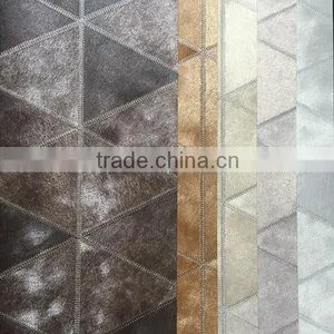 Triangle Fake Leather Sewing Vinyl Wallpaper thumbnail-2