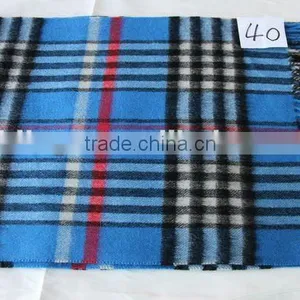 Wool/cashmere Blended Checked Scarfs for Men thumbnail-1