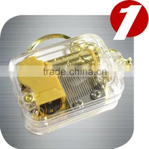 Transparent Keychain Romantic Wedding Favor Small Merry Christmas Gift Music Box thumbnail-1