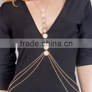 Fashion Engraving Flower Sexy Waist Chain thumbnail-3