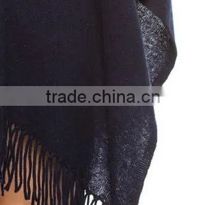 16HLC1013 Hooded Cashmere Shaw With Fringes thumbnail-1