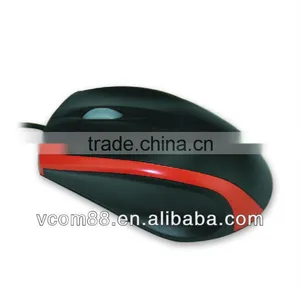 Classic Black Color With Red Wire Mouse Gift Mouse/ Black Optical Mouse thumbnail-1