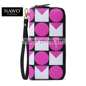 Zipper Ladies Long Purse Leather Clutch for Coin and Cell Phone thumbnail-5