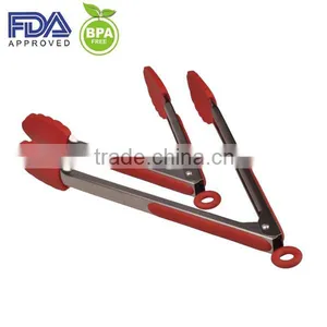 Latest Design Food Safty Silicone Pastry Food Tongs With Locking Function thumbnail-1