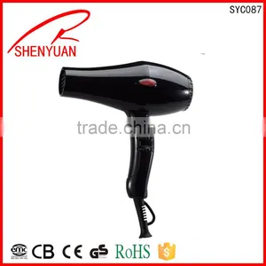 Professional AC Motor Hair Dryer Hairdryer With Comb Black thumbnail-1