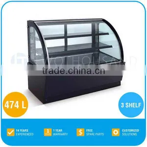 474 Liter 3 Shelf Curved Glass Display Refrigerator in 1500*780*1200 mm for TT-MD81C thumbnail-1