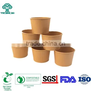 Eco Friendly Biodegradable Wheat Straw Disposable Hot Soup Salad Deep Paper Bowl thumbnail-1