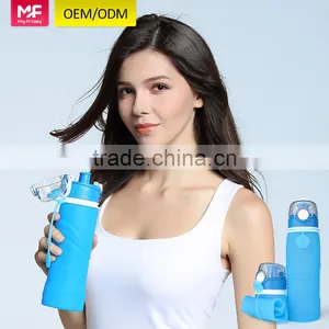 Silicone Foldable Water Bottle 750ML 100% BPA Free With FDA LFGB thumbnail-1