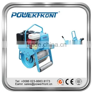 High Quality Walk-behind Road Construction Double Drum Vibration Roller thumbnail-1