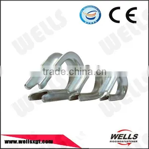 DIN6899B Electrical Galvanized Wire Rope Round Custom Thimble Clevis Price thumbnail-1