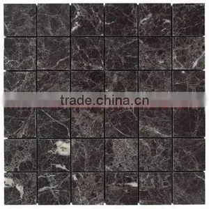 NATURAL BLACK ZEBRA MARBLE MOSAIC TILES thumbnail-1