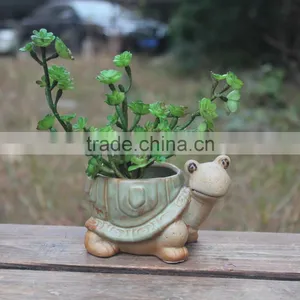 New Design Tortoise Ceramic Animal Shape Garden Planter thumbnail-1