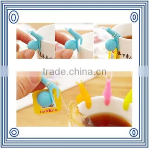 Tea Bag Holder,5pcs Cute Snail Shape Silicone Tea Bag Holder Cup Mug Candy Colors Gift Set thumbnail-2