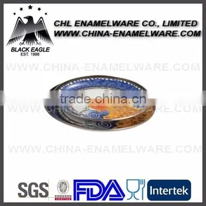 Plain Enamel Edged Enamel Steel Round Tray thumbnail-1