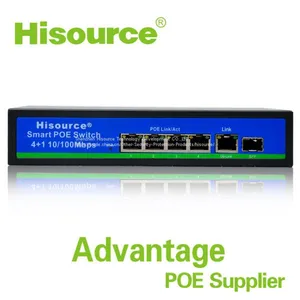 Unmanaged Poe Switch Fiber Optic 4+2 Port 48V for CCTV thumbnail-1