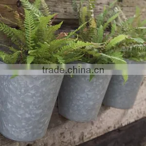 Galvanized Zinc Hanging Garden Flower Planter thumbnail-2