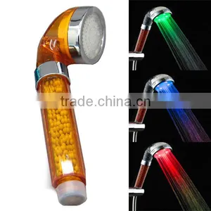 LD8008-A23 Anion Sprinkler Glow Temperature Sensor LED Water Stream Temperature Control Shower Head thumbnail-1