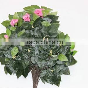 Factory Direct Wholesale Plastic Artificial Camellia Leaves,fake Leaves thumbnail-1