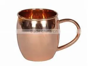 BPA FREE 100% COPPER SMOOTH BARREL MUG FOR MOSCOW MULE GINGER VODKA thumbnail-1