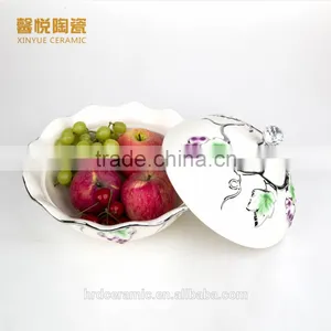 New Style China Ceramic Electroplating Soup Bowl With Lid thumbnail-1