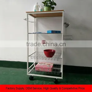 Kitchen Metal Basket Dipaly Rack Vegatable and Friuit Storage Trolley thumbnail-1