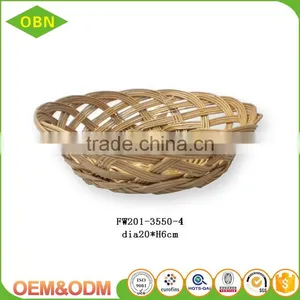 China Wholesale Price Handmade Wicker Bread Tray Fruit Basket thumbnail-2