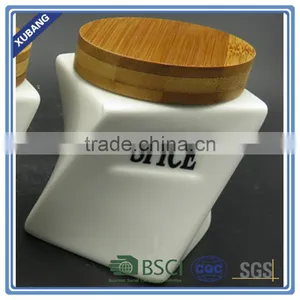 Porcelain Ceramic Storage Jar With Lid thumbnail-4