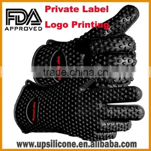 Hot Selling FDA Standard Heat Resistant Oven Mitts Silicone thumbnail-1