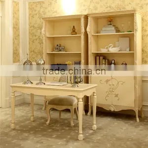 Antique Style Hand Painting in Ivory Color Wooden Carved Children Bookcase/filling Cabinet -BF07-70354B thumbnail-1