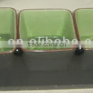 Set of 3 Colorized Custom Ceramic Snack Bowls Set,snack Tray thumbnail-1