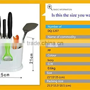 Non-toxic Plastic Kitchen Utensils /tool Holder Flatware Organizer , Tableware Tool Storage Rack thumbnail-6