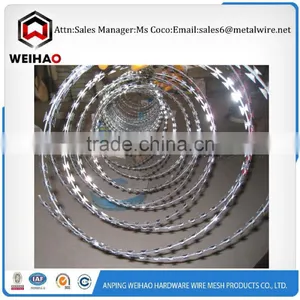 PVC Coating Guard Against Theft Razor Barbed Wire/razor Wire thumbnail-1
