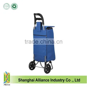 Household Essentials Rolling Shopping Cart With Royal Blue Bag thumbnail-1