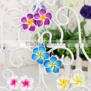 Hot Sell Hawaiian Plumeria Flower Earring Designs for Women thumbnail-1
