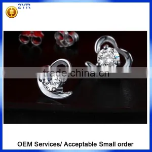 925 Sterling Silver High Polished Plated Heart Earrings thumbnail-2