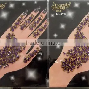 GOLD HAND Glitter BODY Sticker TATTOO BINDI thumbnail-1