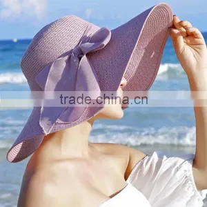 Zm40597b Fashion Women Foldable Straw Hat Packable Travel Sun Hat thumbnail-2