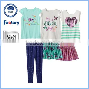 Summer Girl Dress Children Girl Dress Flower Girl Dress Set thumbnail-1
