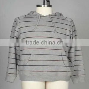 Men's Pullover With Printed Stripe Hood, Long Raglan Sleeves and Kangaroo Pocket thumbnail-1