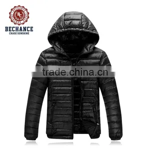 H1043 Mens Black Ultralight Down Jacket Winter Warm Coat Wholesale thumbnail-1