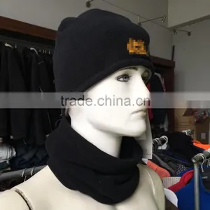 Custom Embroidery Slouch Polar Fleece Knitted Beanie Hat thumbnail-4