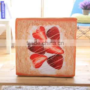 Amazon Hot Selling Soft Cat Sponge Cushion Bread Fruits Printing Pillow thumbnail-5