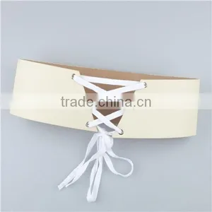 PU Leather Waistband Rectangle Khaki thumbnail-1
