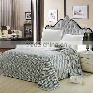 Chinese Check Motifs Flannel Blanket,six Colours Can be Choosed thumbnail-6