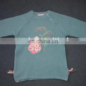 Latest Children Dress Designs Girls 100 Cotton Pullover Sweater thumbnail-1