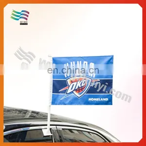 Custom 115gsm Polyester Double Sided Car Window Flag thumbnail-1