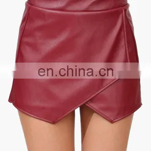 Wholesale Top Fashion Faux Leather Sexy Women Shorts thumbnail-3