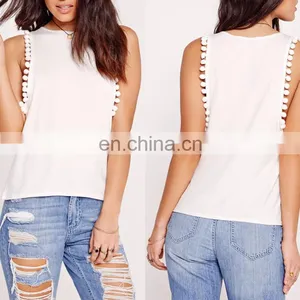 Custom Clothing Manufacturers Bulk Wholesale Plain White Crop Tops thumbnail-1